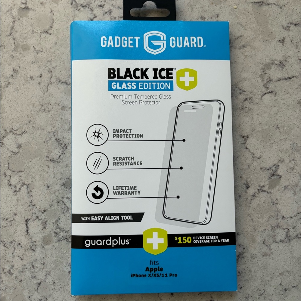 gadget guard black ice glass edition glass screen protector iphone X/XS/11 pro